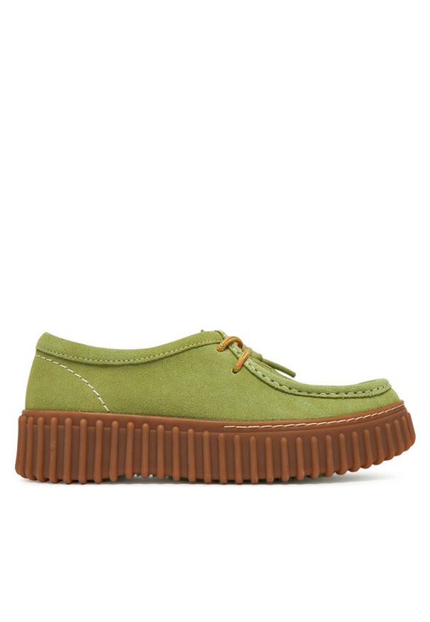 Clarks Półbuty Torhill Bee 26181186 Zielony. Kolor: zielony. Materiał: skóra, zamsz