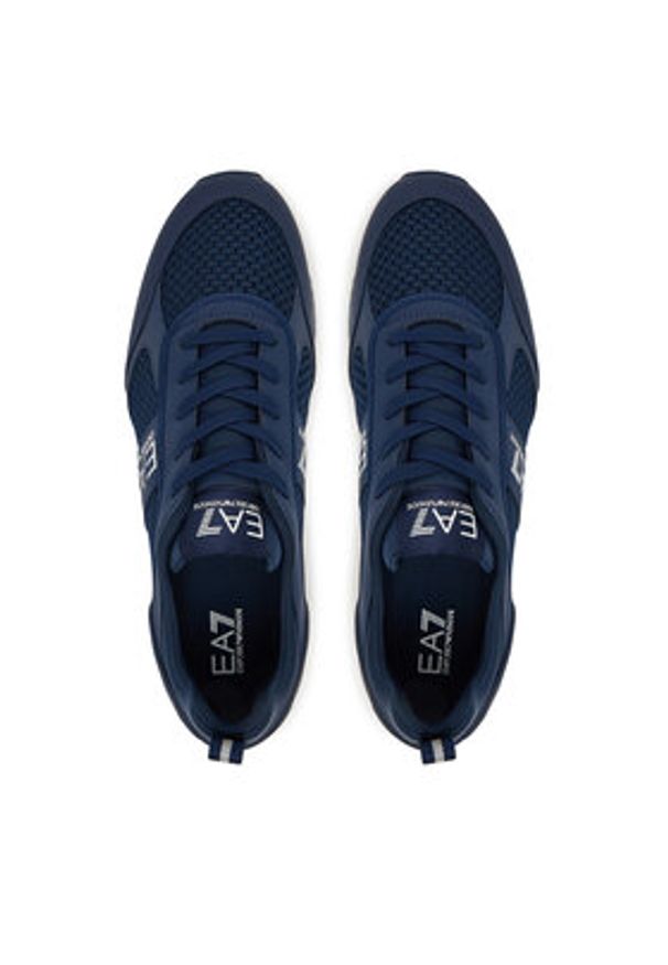 EA7 Emporio Armani Sneakersy 7X000334 AF18610 MB198 Granatowy. Kolor: niebieski. Materiał: skóra