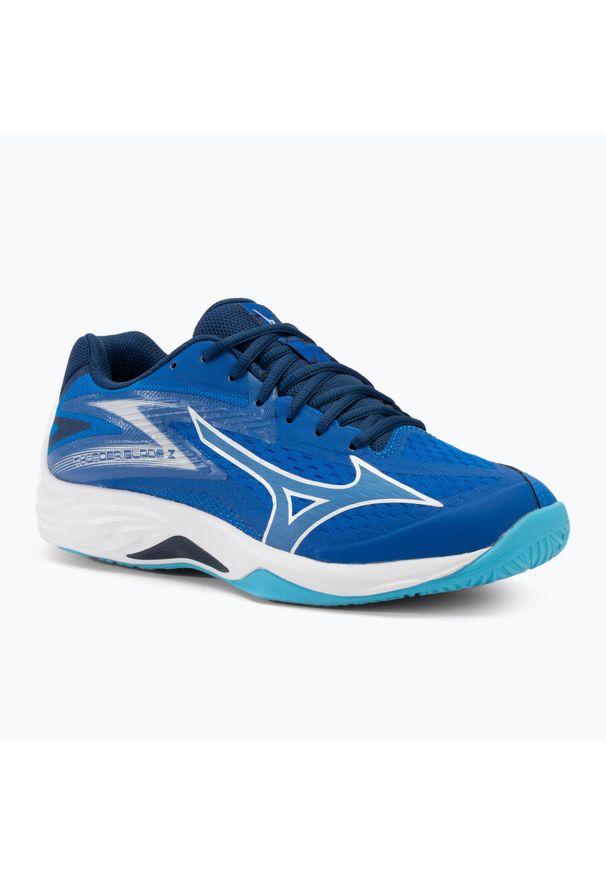 Buty do siatkówki Mizuno Thunder Blade Z. Kolor: niebieski, wielokolorowy, biały. Sport: siatkówka