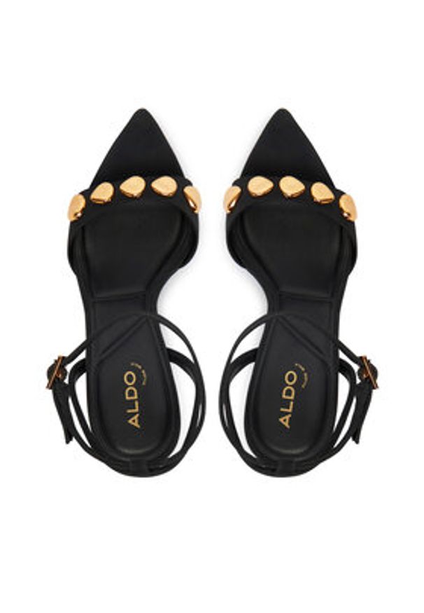 Aldo Sandały Leara 14298695 Czarny. Kolor: czarny. Materiał: materiał