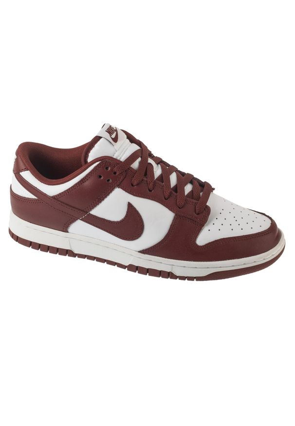 Nike - Buty sportowe Sneakersy męskie, Dunk Low Retro. Kolor: biały. Sport: turystyka piesza