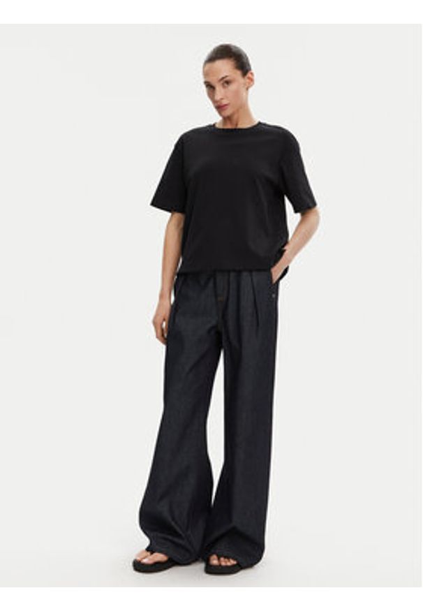 Max Mara T-Shirt 2515941042650 Czarny Regular Fit. Kolor: czarny. Materiał: bawełna