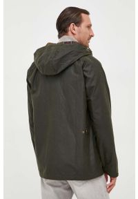 Barbour kurtka bawełniana Short Hooded Bedale Wax kolor zielony przejściowa oversize MWX2207. Kolor: zielony. Materiał: bawełna. Długość rękawa: raglanowy rękaw #6