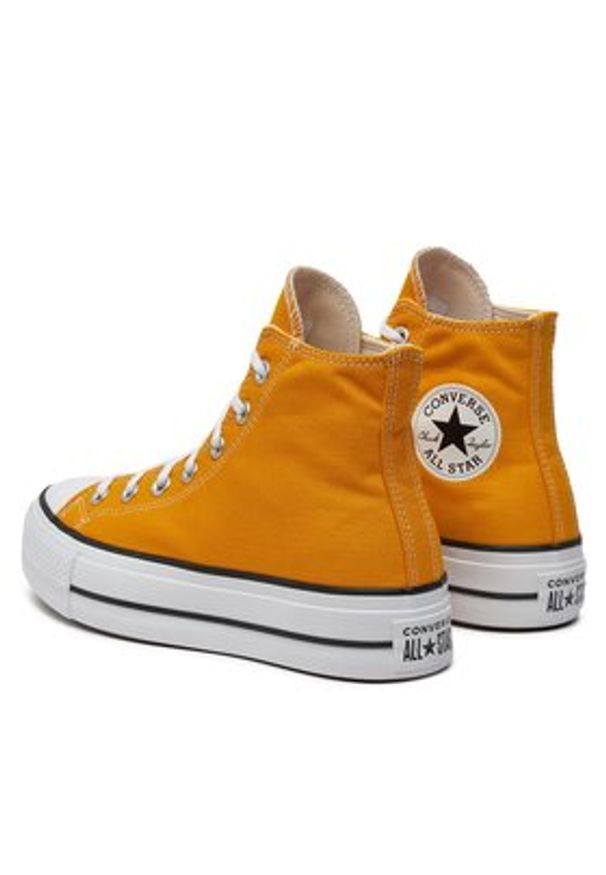Converse Trampki Chuck Taylor All Star Lift Platform HI A06506C Żółty. Kolor: żółty. Materiał: materiał. Obcas: na platformie