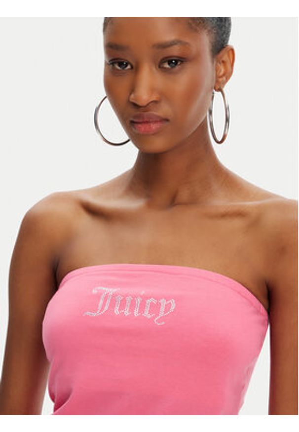Juicy Couture Top Babey JCWCT23310 Różowy Slim Fit. Kolor: różowy. Materiał: bawełna