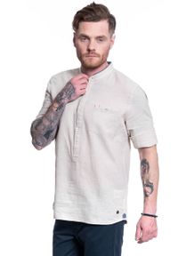 Mustang - MĘSKA KOSZULA MATERIAŁOWA MUSTANG CASPER LINEN SHIRT 1009583 4014. Materiał: materiał #5