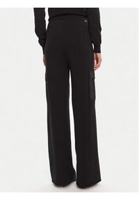 Liu Jo Sport Spodnie dzianinowe TF5041 MS75L Czarny Regular Fit. Kolor: czarny. Materiał: syntetyk
