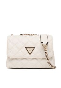 Guess Torebka Giully II Mini HWQG96 73740 Biały. Kolor: biały. Materiał: skórzane