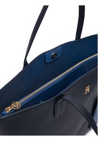 TOMMY HILFIGER - Tommy Hilfiger Torebka Th Icon Tote AW0AW18724 Granatowy. Kolor: niebieski. Materiał: skórzane #6