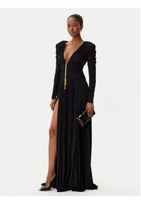Elisabetta Franchi Sukienka wieczorowa AB-R40-57E2-V850 Czarny Regular Fit. Kolor: czarny. Materiał: wiskoza. Styl: wizytowy