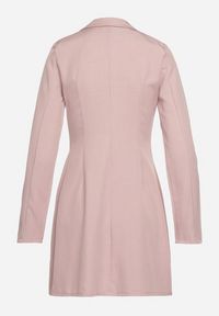 Born2be - Różowa Rozkloszowana Sukienka Mini z Kopertową Górą i Plisami na Dole Lontasa. Kolor: różowy. Typ sukienki: kopertowe. Styl: elegancki. Długość: mini #4