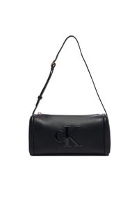 Calvin Klein Torebka Bold Ck Slouchy Shoulder Bag LV04F3894G Czarny. Kolor: czarny. Materiał: skórzane #1