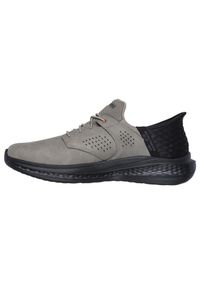 skechers - Buty sportowe Sneakersy męskie, Slip-Ins: Slade - Macklin. Kolor: szary. Sport: turystyka piesza