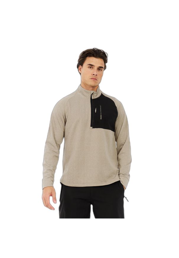 1/4 zip fleece Protest Catcher. Kolor: wielokolorowy, beżowy, brązowy. Materiał: polar
