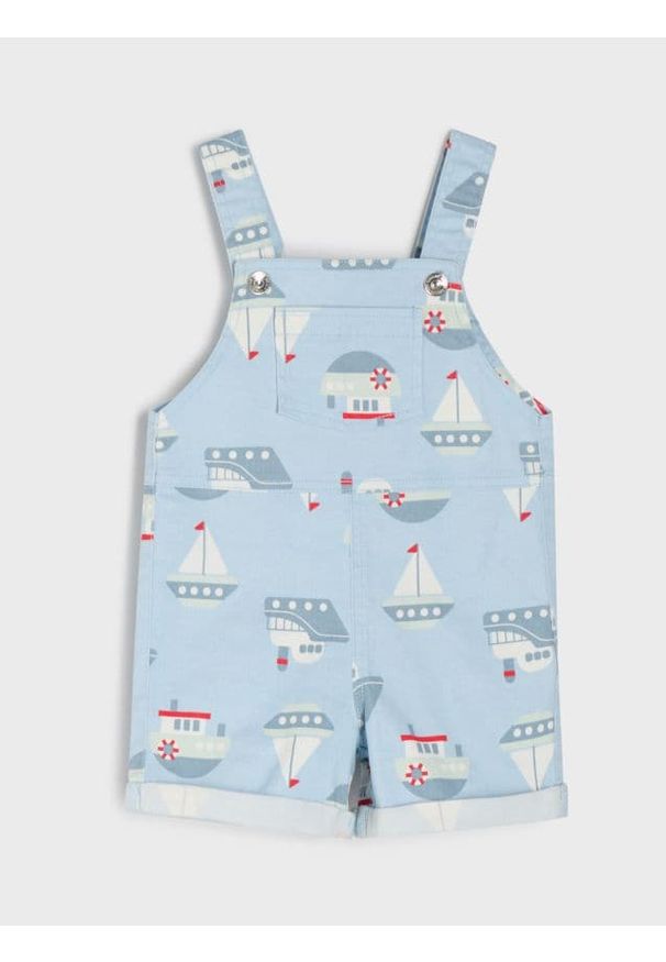 Sinsay - Ogrodniczki jeansowe - niebieski. Kolor: niebieski. Materiał: jeans