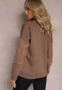 Renee - Brązowa Bawełniana Bluza z Łańcuszkiem Eleutia. Kolor: brązowy. Materiał: bawełna. Styl: klasyczny #3