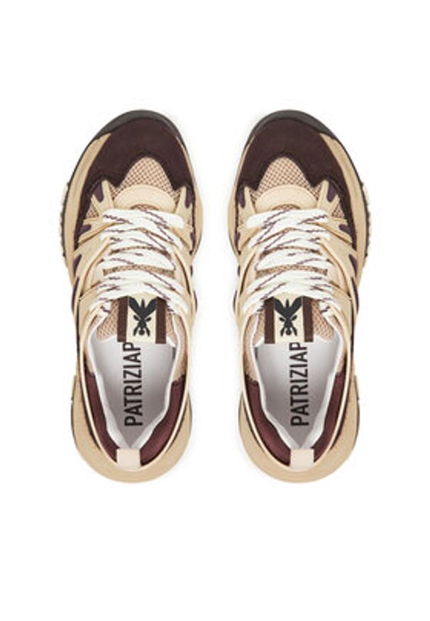 Patrizia Pepe Sneakersy 8Z0043/V005-J4Q9 Beżowy. Kolor: beżowy. Materiał: skóra, zamsz