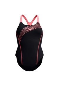 Speedo - Damski Jednoczęściowy Kostium Kąpielowy Medley Medalist Logo. Kolor: żółty, wielokolorowy, pomarańczowy #1