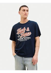Jack & Jones - Jack&Jones T-Shirt Logo 12279535 Granatowy Standard Fit. Kolor: niebieski. Materiał: bawełna
