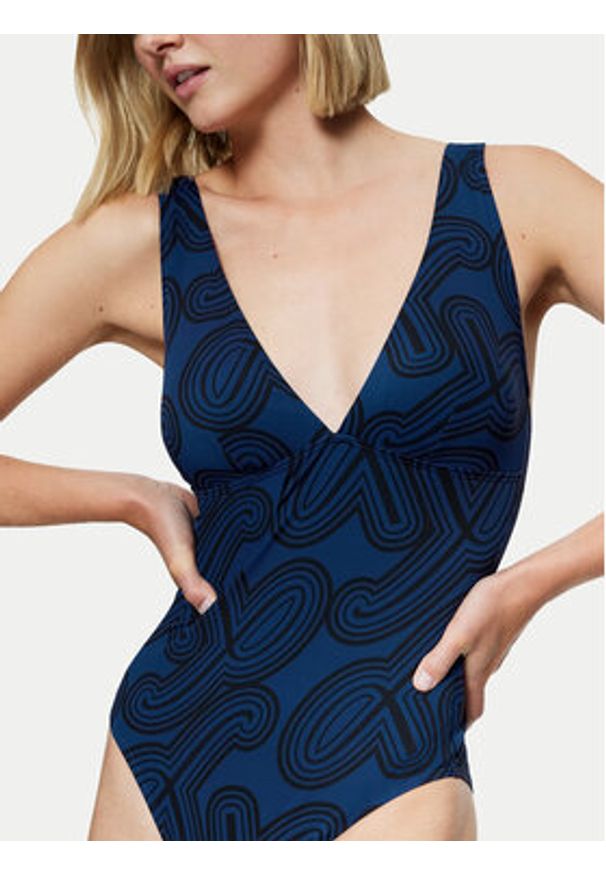 Triumph Strój kąpielowy Flex Smart Summer 10217813 Granatowy. Kolor: niebieski. Materiał: syntetyk