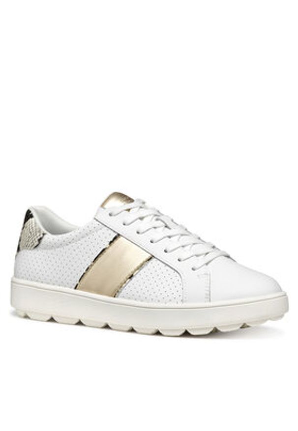 Geox Sneakersy D Spherica Ecub-1 D55WEA 09BBN C1327 Biały. Kolor: biały. Materiał: skóra