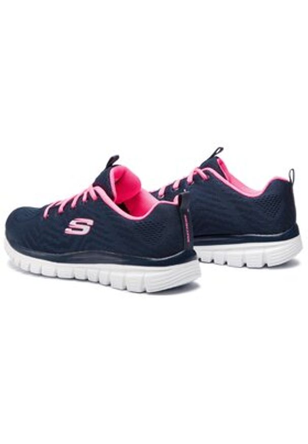 skechers - Skechers Sneakersy Get Connected 12615/NVHP Granatowy. Kolor: niebieski. Materiał: materiał