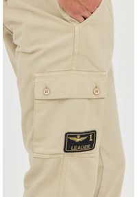 Aeronautica Militare - AERONAUTICA MILLITARE Beżowe bojówki TROUSERS. Kolor: beżowy #6