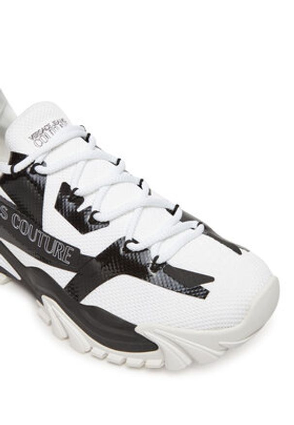 Versace Jeans Couture Sneakersy 78YA3SI8 Biały. Kolor: biały. Materiał: skóra