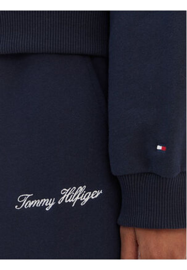 TOMMY HILFIGER - Tommy Hilfiger Bluza Script WW0WW48783 Granatowy Relaxed Fit. Kolor: niebieski. Materiał: bawełna