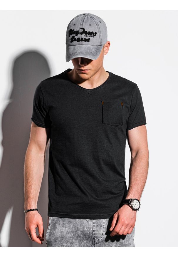 Czarny t-shirt Ombre Clothing