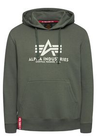 Alpha Industries Bluza Basic 178312 Zielony Regular Fit. Kolor: zielony. Materiał: bawełna