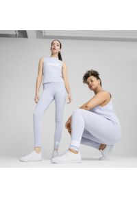 Puma - Legginsy damskie z logo No. 1 ESS PUMA Cool Weather Blue. Kolor: niebieski. Materiał: guma. Wzór: nadruk. Sport: fitness