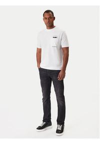 Karl Lagerfeld - KARL LAGERFELD T-Shirt 755047 561221 Biały Regular Fit. Typ kołnierza: dekolt w karo. Kolor: biały. Materiał: bawełna #4