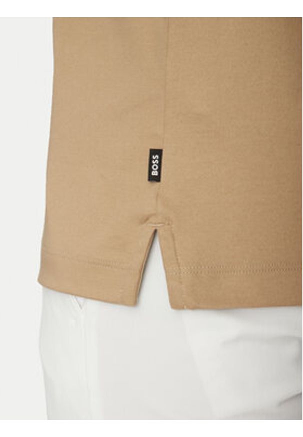 BOSS Polo Penrose 38 50469360 Beżowy Slim Fit. Typ kołnierza: polo. Kolor: beżowy. Materiał: bawełna