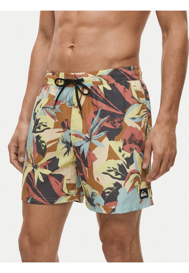 Quiksilver Szorty kąpielowe Everyday Printed Volley 15 EQYJV04219 Kolorowy Regular Fit. Materiał: syntetyk. Wzór: kolorowy