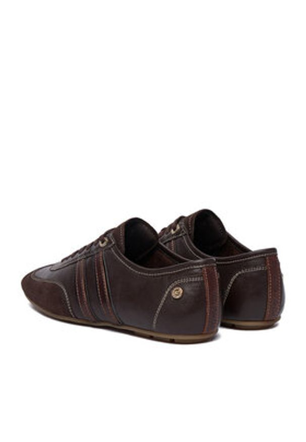 Beverly Hills Polo Club Sneakersy EO-WI45-BILL-01 Brązowy ciemny. Kolor: brązowy. Materiał: skóra