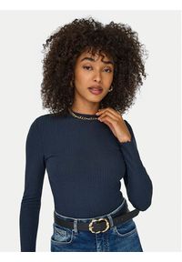 only - ONLY Bluzka Emma 15180040 Niebieski Slim Fit. Kolor: niebieski. Materiał: syntetyk #4