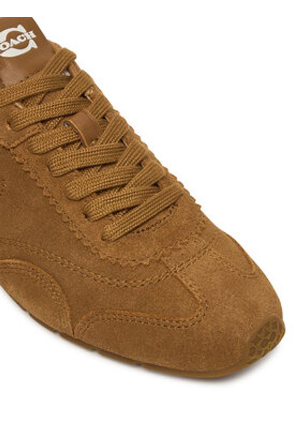 Coach Sneakersy CCN30 Brązowy. Kolor: brązowy. Materiał: skóra, zamsz
