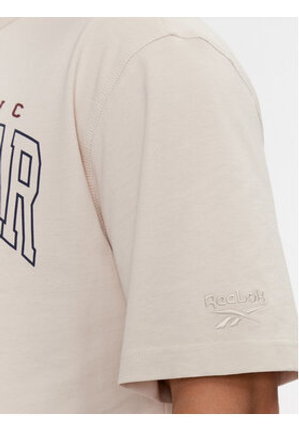 Reebok T-Shirt Sporting Goods IM1507 Beżowy Regular Fit. Kolor: beżowy. Materiał: bawełna