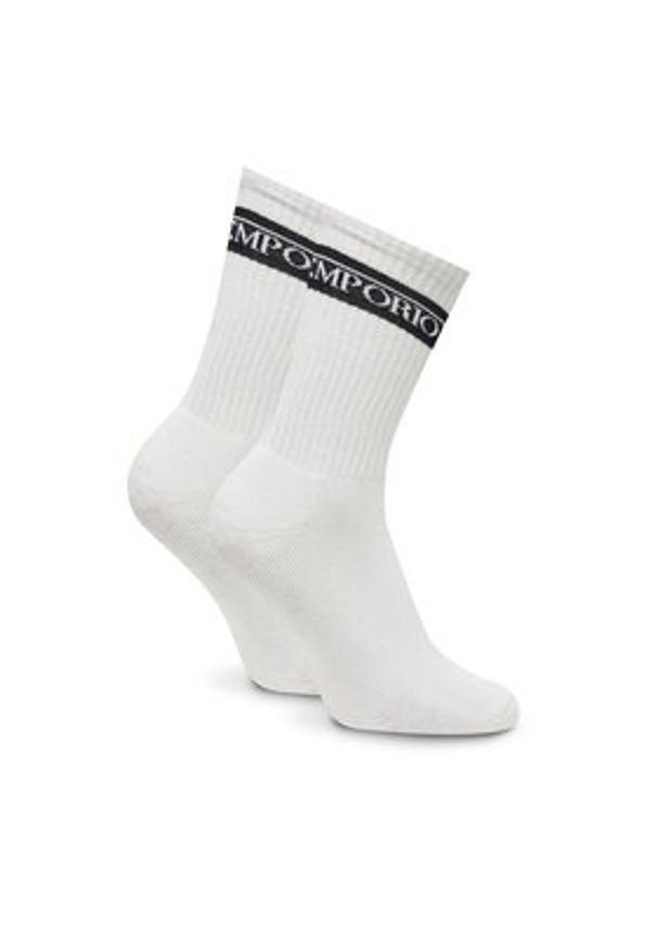 Emporio Armani Underwear Zestaw 2 par wysokich skarpet męskich 303122 4F328 00121 Kolorowy. Materiał: bawełna, materiał. Wzór: kolorowy