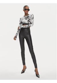 Versace Jeans Couture Legginsy 76HAC101 Czarny Skinny Fit. Kolor: czarny. Materiał: syntetyk #2