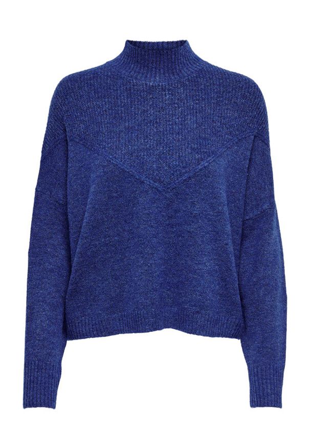 only - ONLY Sweter Silly 15273705 Niebieski Regular Fit. Kolor: niebieski. Materiał: syntetyk