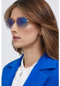 Ray-Ban okulary przeciwsłoneczne kolor beżowy. Kształt: owalne. Kolor: beżowy #4