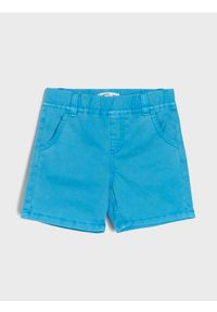 Sinsay - Jeansowe szorty z gumką w pasie - niebieski. Kolor: niebieski. Materiał: jeans