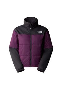 Kurtka The North Face Puffer Gosei 0A879XV6V1 - czarno-fioletowa. Kolor: czarny, fioletowy, wielokolorowy. Materiał: puch, syntetyk, nylon. Długość: krótkie. Sezon: zima. Styl: klasyczny