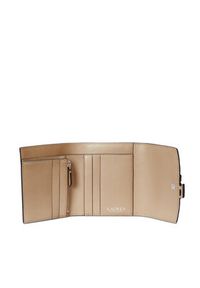 Lauren Ralph Lauren - LAUREN RALPH LAUREN Mały Portfel Damski Cameryn 432966782005 Beżowy. Kolor: beżowy. Materiał: skóra