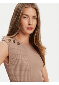 Guess Bluzka W5YR12 Z0130 Brązowy Regular Fit. Kolor: brązowy. Materiał: syntetyk #5