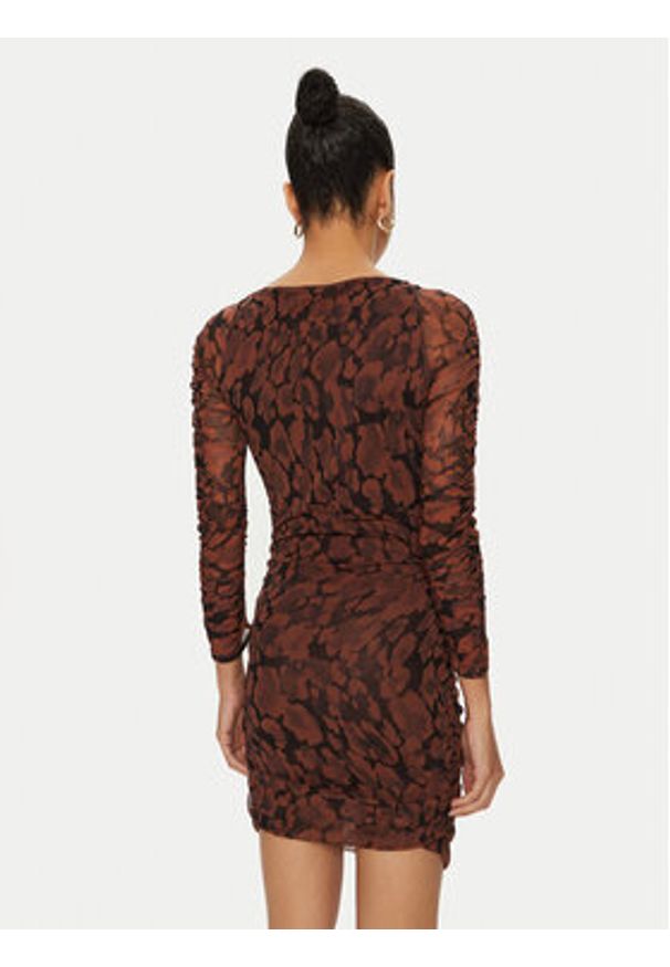 Pinko - PINKO Sukienka codzienna Ribolla 103298 A1RB Brązowy Slim Fit. Okazja: na co dzień. Kolor: brązowy. Materiał: syntetyk. Typ sukienki: proste. Styl: casual