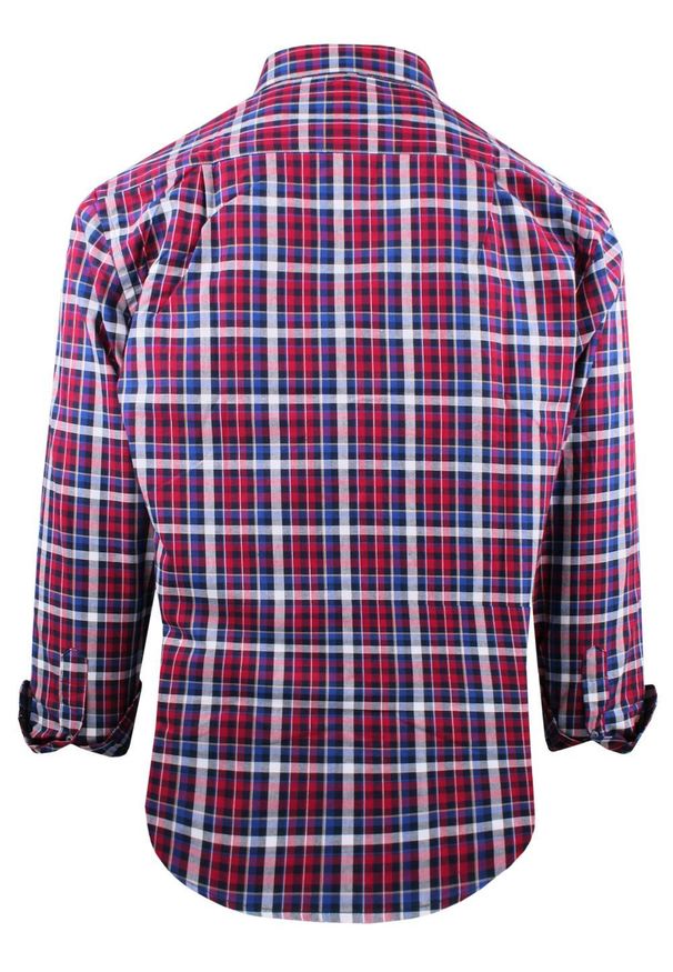 Casualowa Koszula, Kołnierzyk Button Down - Pako Jeans - Czerwona w Kratkę. Okazja: na co dzień. Typ kołnierza: button down. Kolor: czerwony. Materiał: bawełna. Wzór: kratka. Sezon: lato. Styl: casual