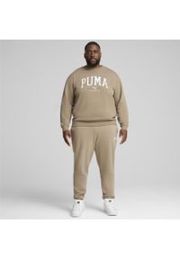 Puma - Męskie spodnie dresowe PUMA SQUAD PUMA Oak Branch Beige. Kolor: beżowy. Materiał: dresówka